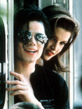 Michael Jackson Wearing Dark Glasses with Lisa Marie Presley Photographic Print
