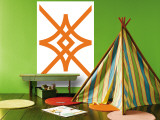 Orange Diamond Wandgemälde von Avalisa 