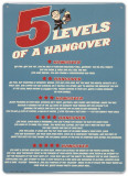 5 Levels of a Hangover Plakietka emaliowana 5 Levels of a Hangover Plakietka emaliowana