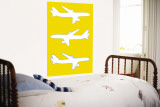 Yellow Planes Wall Mural by Avalisa 