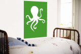 Green Octopus Wall Mural by Avalisa 