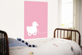 Pink Ducky Wall Mural by Avalisa 