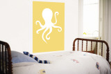 Yellow Octopus Wall Mural by Avalisa 