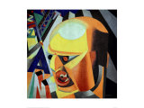 Portrait of Marinetti Posters par Enrico Prampolini