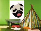 Pug Wall Mural by Avalisa 