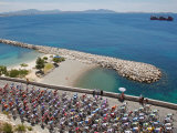 Peloton Along Mediterranean Sea, Third Stage of Tour de France, Marseille, July 7, 2009 Lámina fotográfica