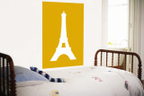 Orange Eiffel Tower Wall Mural by Avalisa 