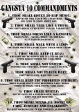 Gangsta 10 Commandments Emaille bord