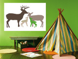 Green Deer Wall Mural by Avalisa 