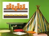 Orange Subway Wall Mural by Avalisa 
