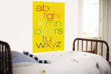Yellow Rainbow Alphabet Wall Mural by Avalisa 