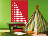 Red Counting Pears Wall Mural by Avalisa 