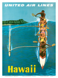 United Airlines, Outrigger Posters af Stan Galli