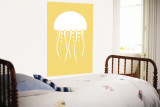 Yellow Jellyfish Mural por Avalisa Yellow Jellyfish Mural por Avalisa