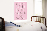 Pink Alphabet Mural por Avalisa