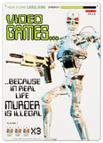 Video Games:  Because in Real Life Murder is Illegal Plakietka emaliowana