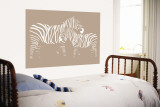 Brown Zebra Wandgemälde von Avalisa 