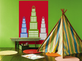 Red Skyscraper Wall Mural by Avalisa 