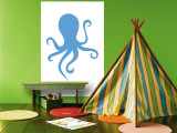 Blue Octopus Wall Mural by Avalisa 