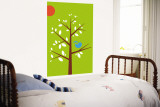 Green Songbird Mural por Avalisa