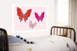 Papillon rose Reproduction murale géante par Avalisa 