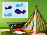 Blue Fish Wall Mural by Avalisa 