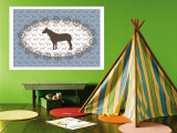 Blue Horse Belt Buckle Wall Mural by Avalisa 