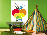 Rainbow Snails Wall Mural by Avalisa 