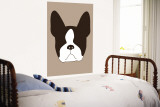 Brown Boston Terrier Wall Mural by Avalisa 