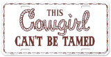 Cowgirls Tamed Auto Tag Targa in metallo