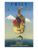 Chile by SAS, Scandinavian Airline System, c.1951 Lámina giclée por De Ambrogio Chile by SAS, Scandinavian Airline System, c.1951 Lámina giclée por De Ambrogio