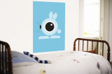 Blue Bunny Eye Mural por Avalisa