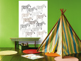 Zebra Pattern Wall Mural by Avalisa 