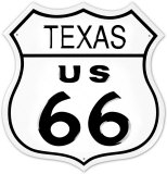 Route 66 Texas Blikskilt