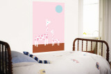 Pink Giraffe Mural por Avalisa