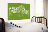 Green Zebra Wandgemälde von Avalisa 