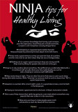 Ninja Tips for Healthy Living Blechschild