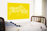 Yellow Zebra Wall Mural by Avalisa 