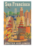 United Airlines San Francisco c.1950 Posters par Stan Galli