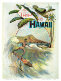A Trip To Hawaii, Hawaiian Tourist Booklet Cover c.1894 Print