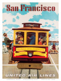 United Air Lines San Francisco, Cable Car c.1957 Posters by Stan Galli