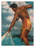 Island Fisherman Posters by Mickelson 
