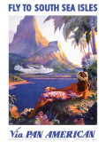 Fly to the South Seas Isles, via Pan American Airways, c.1940s Posters par Paul George Lawler