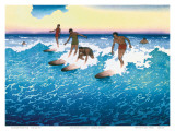 Surf Riders Honolulu Poster av Charles W. Bartlett