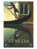 Venezia, Gondolier in Renaissance, Venice, Italy, c.1951 Affiches par Adolphe Mouron Cassandre