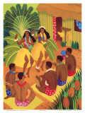 Hula Halau, Hawaii Cruise Line Menu Cover, c.1942 Print