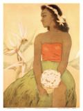 Hula Dancer, Royal Hawaiian Hotel Menu Cover c.1950s Prints by John Kelly