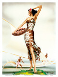 Hawaiian Woman in Sarong Art by  Gill