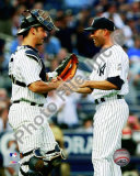 Jorge Posada congratulates Mariano Rivera Photo