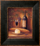 Wine Bottle And Cheese Posters by John Zaccheo